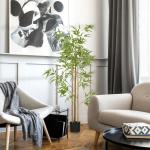 Konstgjord Växt Bambu Grön av Plast för Inomhusbruk Konstträd med 830 Blad 180 cm