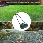 Trädgårdsvält i Metall, Robust Gräsmatterulle för Ujämna Ytor, Fyllbar med Sand eller Vatten, Grön, 31 cm, 40 l