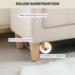 Bänk Sängbänk med Chenilleöverdrag Beige av Tyg och Trä för Sovrum och Hall Stoppad Skobänk med Cylinderkuddar 115 x 44 x 58 cm