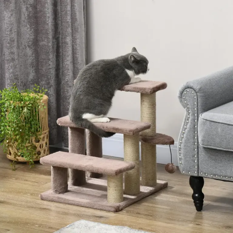 Klösträd för Katter med Koja och Sisalpelare
