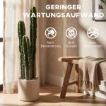 Konstväxt Kaktus Realistisk Grön Plast för Inomhus Konstgjord Växt i Kruka Underhållsfri Dekoration 95 cm