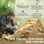 Klätterställning för Barn 7 i 1 Inomhus med Rutschkana och Klätterbåge Hållbar och Säker Flerfärgad Trä för Lek och Motion