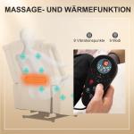 Powerlift Vilstol med Massagefunktion, Värmefunktion, Fotstöd och Sidoficka, Beige