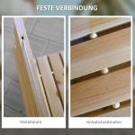 Trädgårdsgång Gångväg Natur av Granträ för Trädgård och Balkong Rullbana Väderbeständigt Dekorativt Trästeg 120 cm