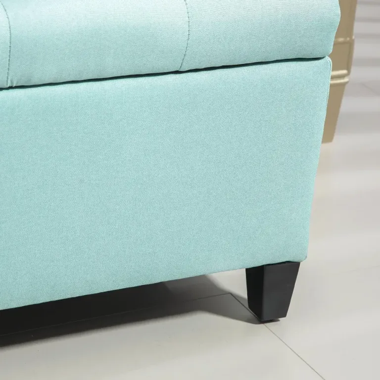 Bänk Förvaringsbänk Grön av Polyester 100 x 40 x 44 cm