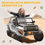 Elbil för Barn Lastbil Vit Plast för Utomhuslek 12V Batteridriven Bil med Föräldrasäte och Fjärrkontroll Rolig Leksak med Musik och Ljus 3 till 8 År