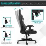 Ergonomisk Kontorsstol Gamingstol Snurrstol Konstläder och Skum Svart 67,5 X 74 X 126-136 Cm