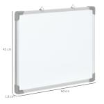 Magnetisk Whiteboard med Staffli, Justerbar Skrivtavla för Kontor och Skola, Inkluderar Pennor och Magneter, Vit, 60 x 45 cm