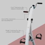 Träningscykel Motionstränare Pedaltränare Stål för Seniorer Rehabilitering och Hemmaträning Vit 40 X 42,5 X 100 Cm