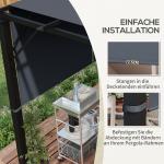 Reservtak till Pergola med UV-skydd och Vattenavvisande Yta för Terrass Hållbar och Prisvärd Mörkgrå Polyester 3 x 3 m