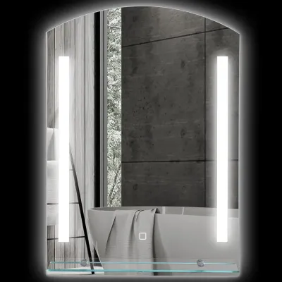 Badrumsspegel Väggspegel Silver av Glas 50 x 70 cm