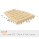 Sittdyna Stolsdyna med Ryggstöd Beige av Tyg för Gungstolar och Hängande Korgar Vattenavvisande Dyna 120 x 100 cm