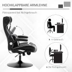 Ergonomisk Gamingstol med Högtalare, Bekväm Datorstol med Bluetooth och Vippfunktion, Inkluderar Nackstöd och Svankkudde, Blå