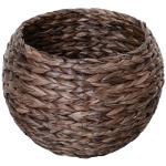 Kattkorg Kattgrotta Mörkbrun av Vattenhyacint för Vardagsrummet Mysig Sovplats för Katter Naturlig Design Bekväm och Dekorativ 50 x 42 x 60 cm