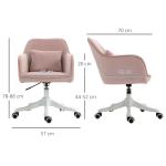 Massagekontorsstol Skrivbordsstol Snurrstol Vibrationsfunktion Justerbara Armstöd 55 X 65 X 79-89 Cm