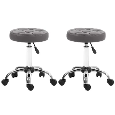 Rullpallar Arbetspallar Set Om 2 35,5 x 48-63 Cm