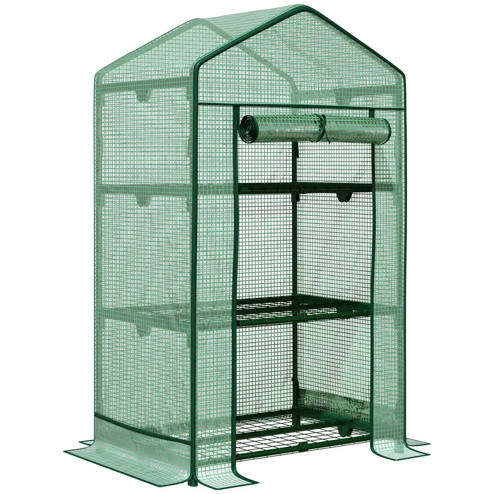 Litet Växthus 3 Hyllor Kompakt 69 x 49 x 125 Cm