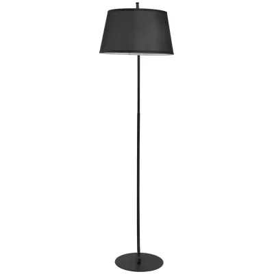 Båglampa Golvlampa Svart av Metall och Linne