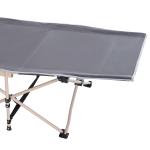 Campingsäng Tältsäng Hopfällbar med Förvaringsväska Grå av Oxford Tyg och Stål för Camping Gästsäng 190 x 68 x 52 cm