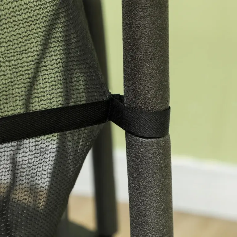 Barnstudsmatta Trädgårdstrampolin Svart av Metall 140 Cm