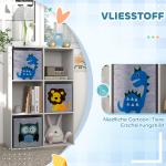 Kids Förvaringshylla, Kub med Lådor i MDF och Tippskydd, Vit