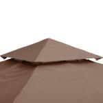 Ersättningstak till Paviljong, Vattenavvisande Takduk i Polyester, Passar de flesta standardramar, Kaffebrun, 3 x 3 m
