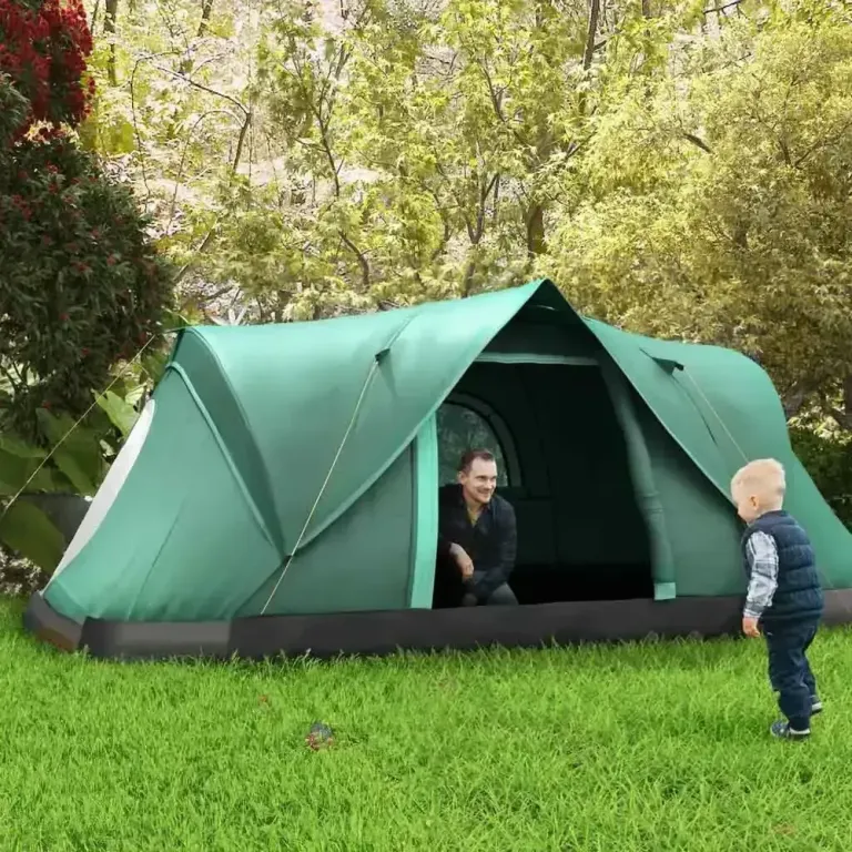 Campingtält Tunneltält Armygrön Svart 4,55 x 2,3 x 1,8 m