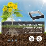 Odlingslåda Stabil Grå Stål för Trädgård och Altan Robust Planteringslåda för Grönsaker och Blommor Hållbar Design i Metall 120 x 120 x 30 cm