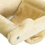Kattklättervägg Klösträd Beige av Plysch och Sisal för Aktivt Lek 4 Delar med Stege och Hoppplattformar Hängmatta