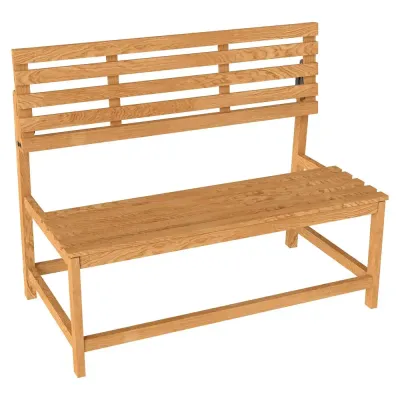 2-sits Trädgårdsbänk i Teak – och Konvertibelt 110x61x89 cm