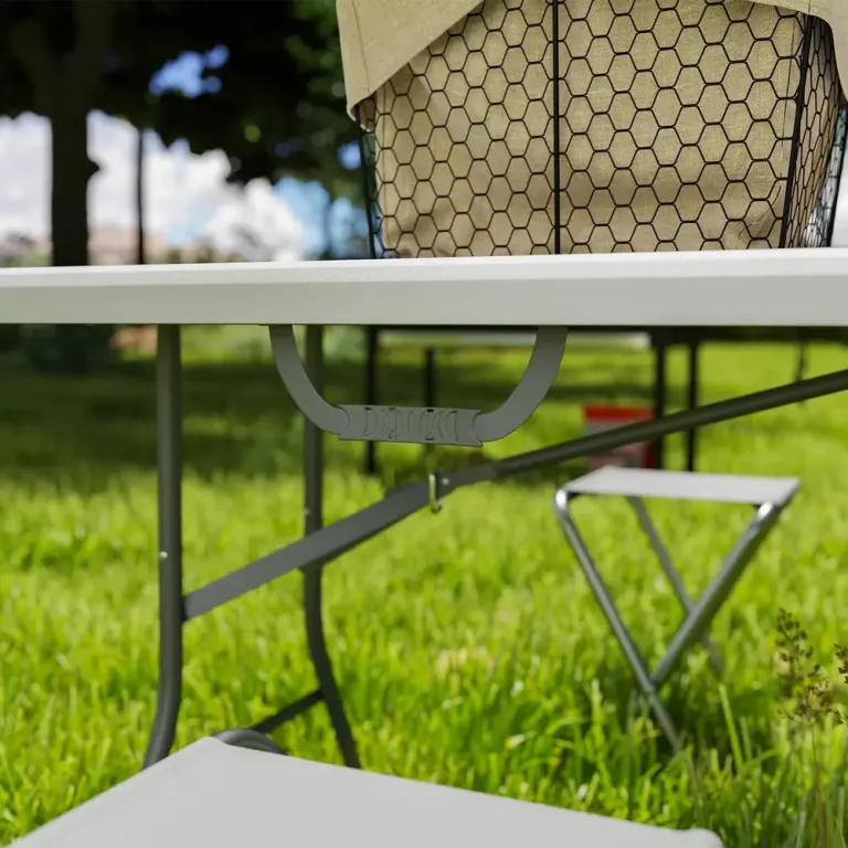 Trädgårdsbord Campingbord Fällbart Vit av Plast 180 x 74 cm