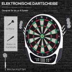 Elektronisk Darttavla med LCD-Skärm Svart Plast 6 Dartskivor 18 Spel för 8 Spelare Professionell