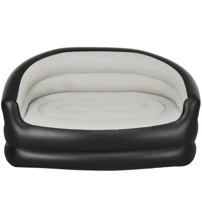 Uppblåsbar Soffa Luftsoffa Ljusgrå 125 x 100 x 87 cm