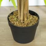 Konstgjord Växt Bambu Konstträd i Kruka Grön av Plast för Vardagsrum och Kontor Naturtrogen Dekoration med Mossa Höjd 150 cm