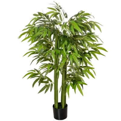 Konstgjord Växt Bambu Konstträd i Kruka Grön 140 cm