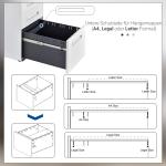 Rullcontainer Arkivskåp Kontorscontainer 3 Lådor Stål Vit 39 X 48 X 59 Cm