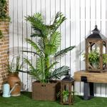 Konstgjord Palm i Kruka, Naturtrogen Konstväxt med Cementfyllning, Underhållsfri Dekoration för Inomhusbruk, Grön, 150 cm