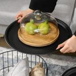 Soffbord Sidobord Set om 2 Svart av Stål för Vardagsrum och Modern Inredning Scandi Design med Förvaringsutrymme Praktisk