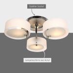 LED Taklampa 3-Lampa E27 40 W Krom och Akryl Varmvit Modern för Vardagsrum Ø64 X H20 Cm