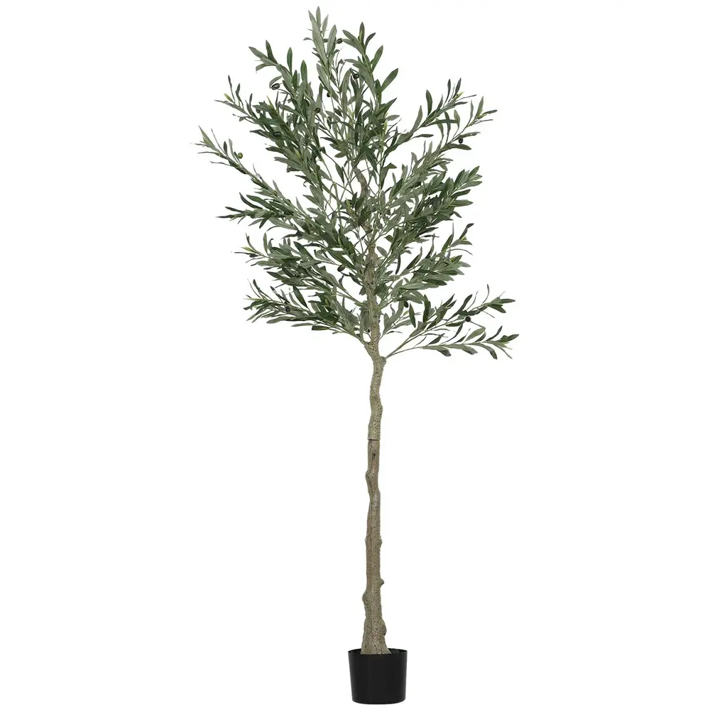 Konstgjort Olivträd 900 Löv 40 Oliver 180 cm, Grön