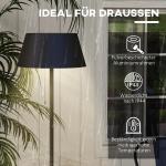 Golvlampa Utomhuslampa Vit av Plast för Inomhus och Utomhus Solcellslampa USB Uppladdningsbar och Dimbar IP44
