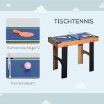Spelbord Multispelbord Flerfärgad av MDF och Stål för Barn och Vuxna 4-i-1 Fotboll Hockey Bordtennis Biljard 87 x 43 x 73 cm