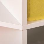 Förvaringshylla för Barn med 3 Non-woven Lådor i MDF, Spetssäker, Vit
