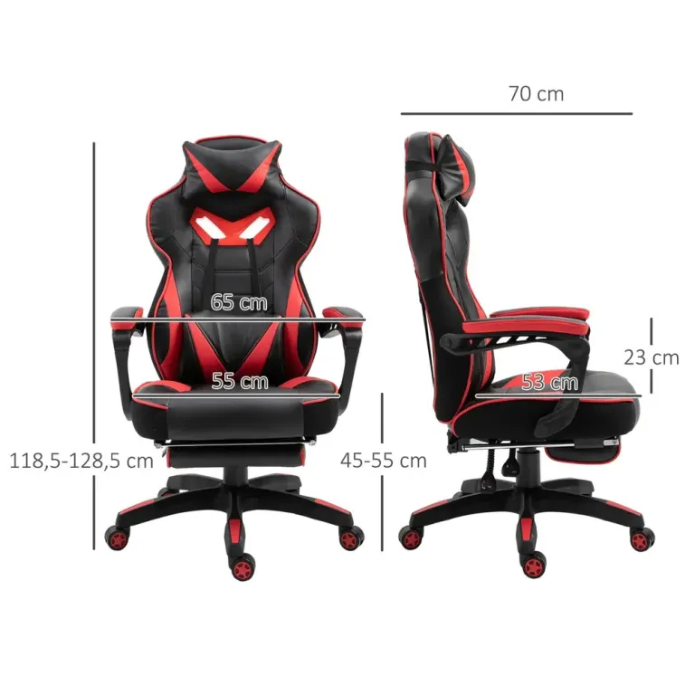 Ergonomisk Kontorsstol Chefsstol Höjbar 128,5 cm