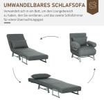 Stoppad Fåtölj Konverterbar till Gästsäng, Ergonomisk, Mörkgrå