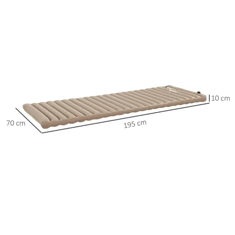 Självuppblåsande Liggunderlag med Fotpump, Khaki