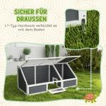 Sköldpaddshydda för Utomhusbruk med Bottenlös Design och Lätt Öppning, Ljusgrå