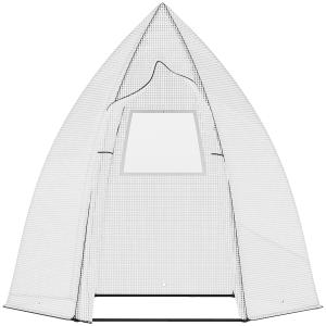 Vinterskydd för Växter, Stort Växthustält med Rullgardin, Skyddar Känsliga Växter mot Kyla, Vit, 160 x 140 x 180 cm