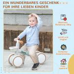 Balanscykel med Justerbar Sits och Whisper-hjul, för 1–3 År, upp till 20 kg, Grön/Vit
