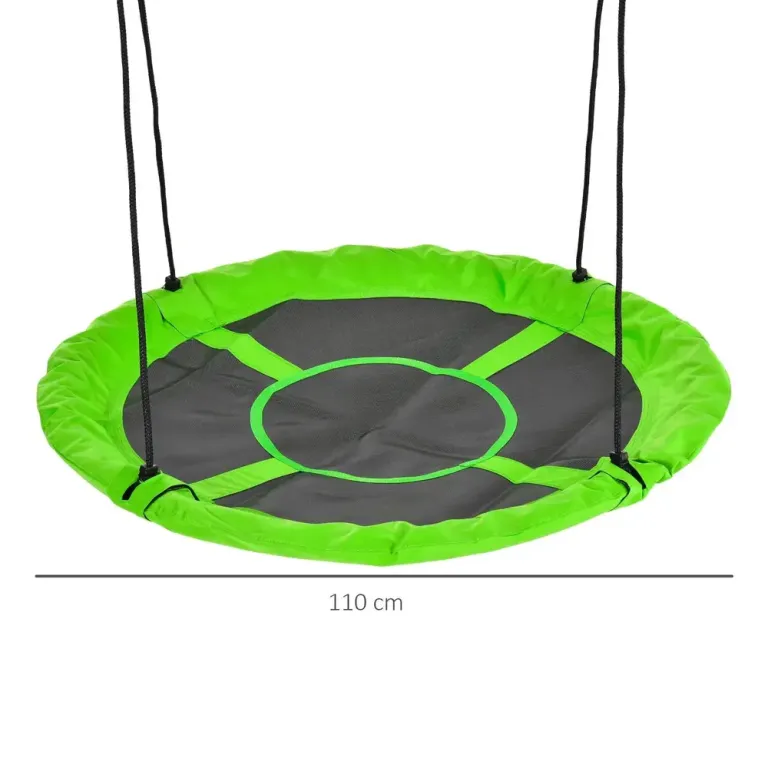 Bogunga Tallrikgunga Grön av Stål och Tyg för Barn 110 cm